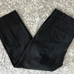 J Crew Capri Women's 8 Black Cafe Capri Cotton Blend No Pockets Pants